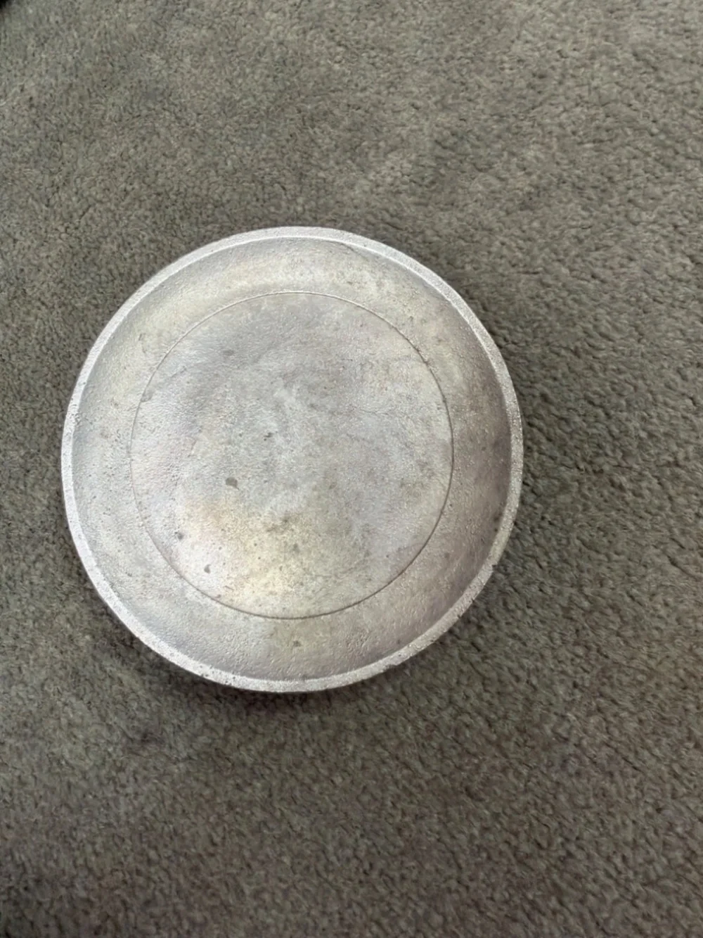 Pewter Wine Bottle Coaster Grape vine/leaf pattern - vintage